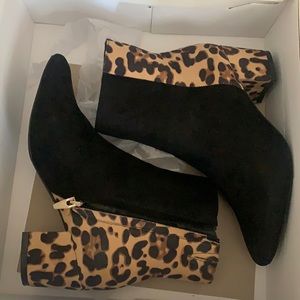 Leopard print boots